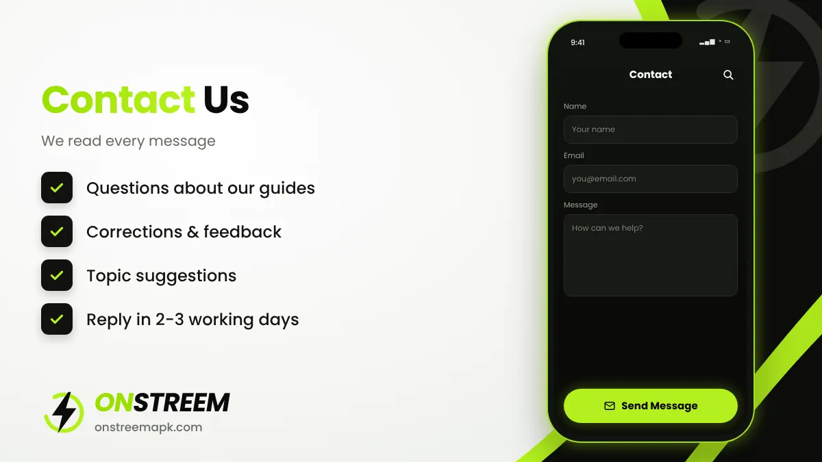 Contact OnStreem APK support