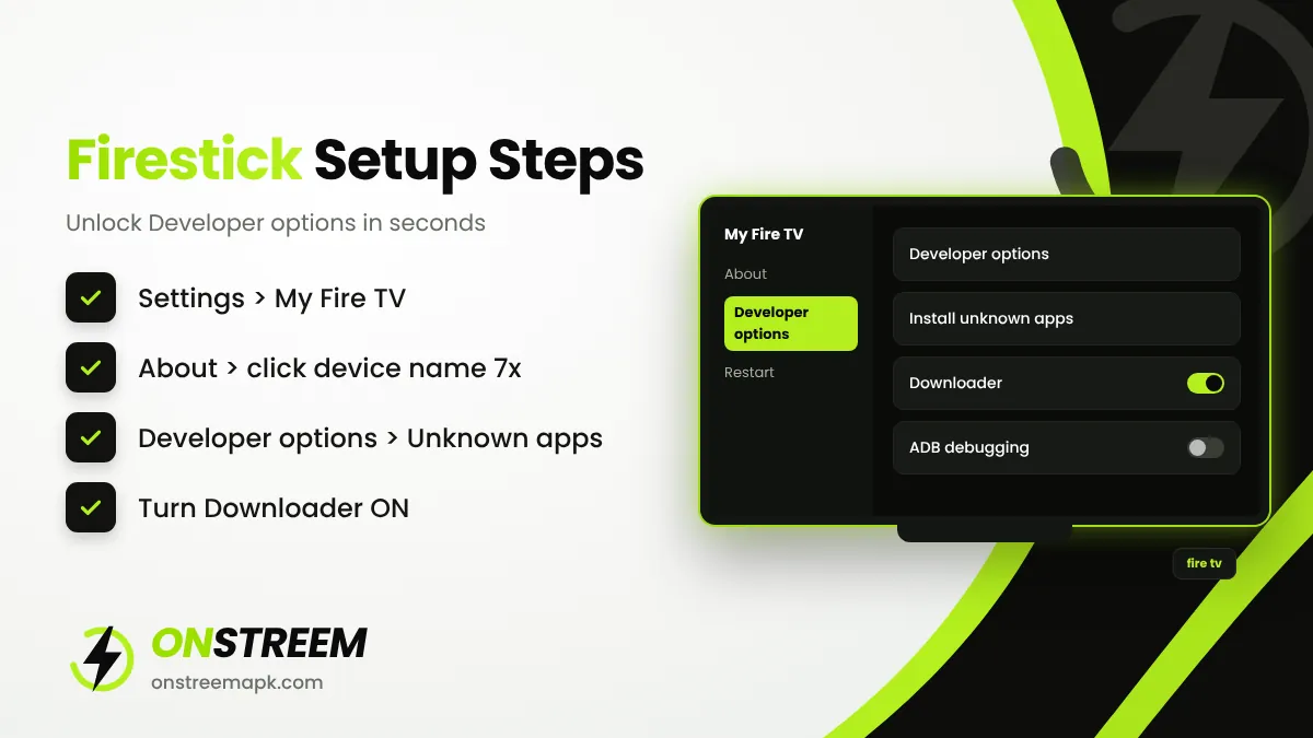 Steps to install OnStream on Fire TV Stick