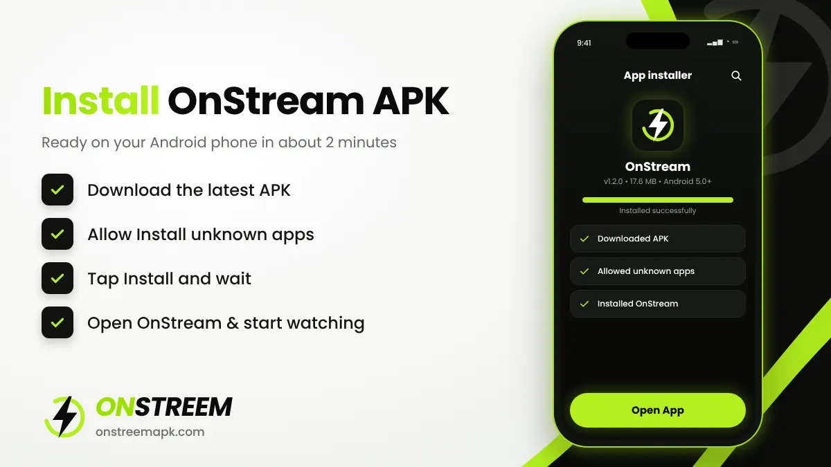 Steps to install OnStream APK on Android